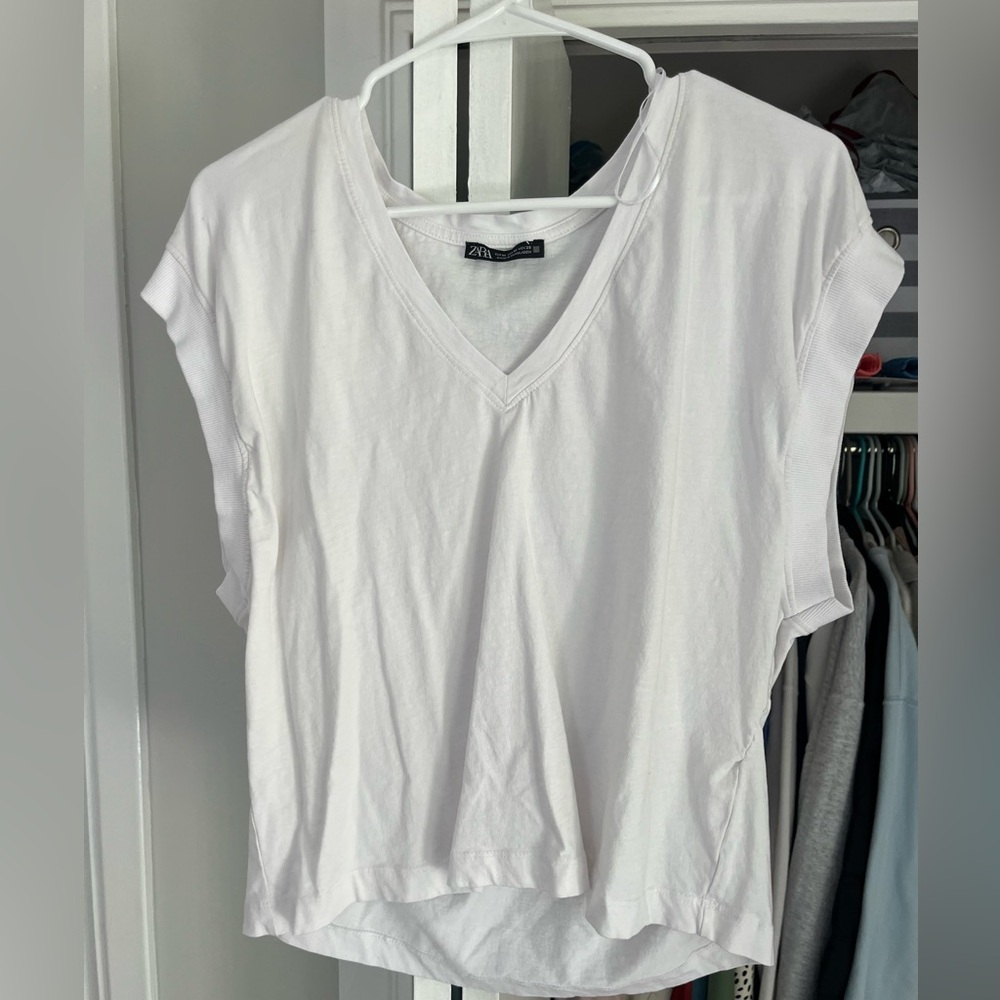 Zara white top